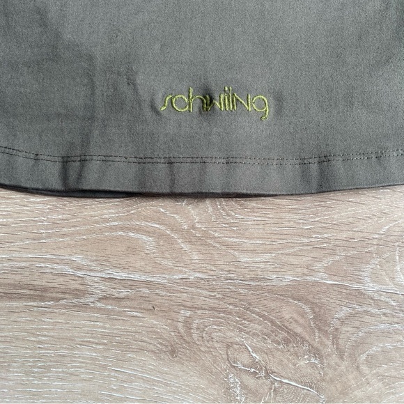 Schwiing coat button front hunter green hooded jacket - Picture 5 of 8